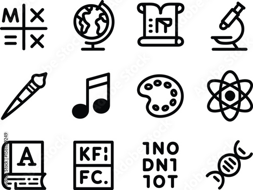 Collection of Educational and Scientific Icons