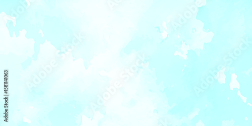 Light Aqua Watercolor Background – Soft Artistic Pastel Texture with Hand Painted Wash for Elegant Designs, Invitations, Posters and Web Projects"