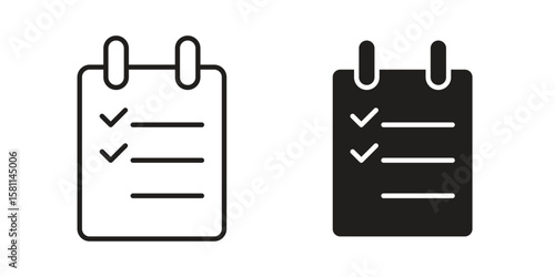 Reservation icon. Stroke and Glyph pictogram. Vector illustration on white background