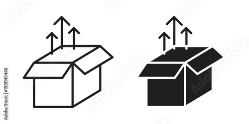 Product release icon. Stroke and Glyph pictogram. Vector illustration on white background