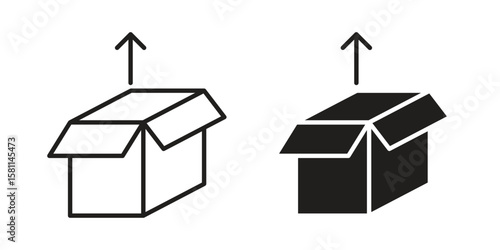 Product release icon. Stroke and Glyph pictogram. Vector illustration on white background