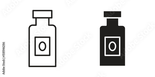 Olive oil icon. Stroke and Glyph pictogram. Vector illustration on white background