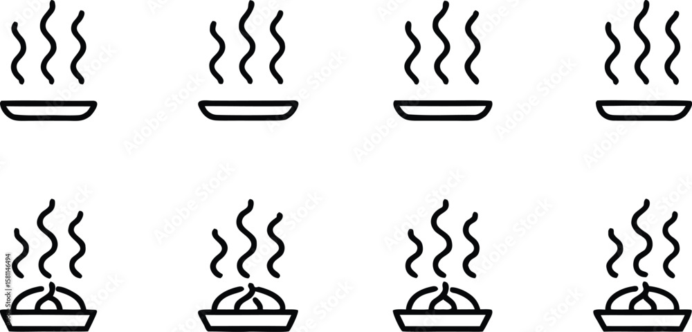Fototapeta premium Cup of hot coffee with steam and fire illustration vector icon design