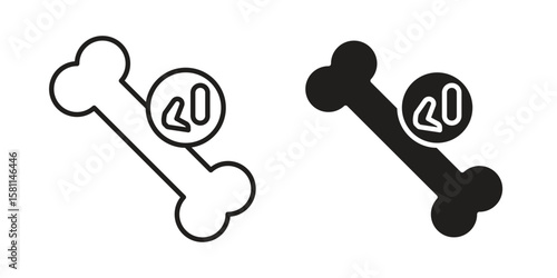 Multiple myeloma icon. Stroke and Glyph pictogram. Vector illustration on white background