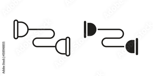 Exercise bands icon. Stroke and Glyph pictogram. Vector illustration on white background