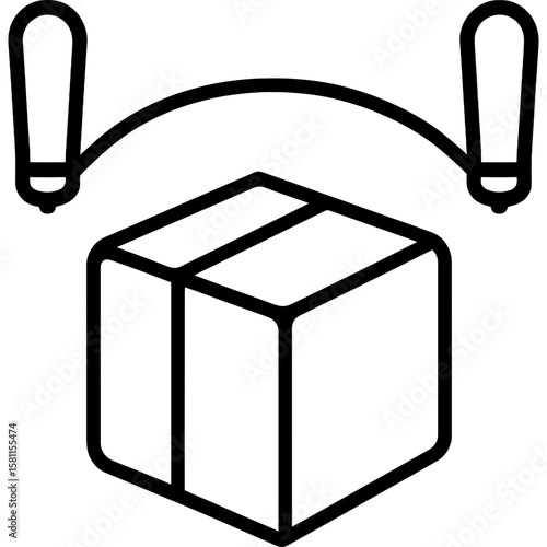 Clay wire cutter outline icon vector