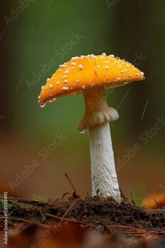 Mushroom Raining Beauty Nature Theme