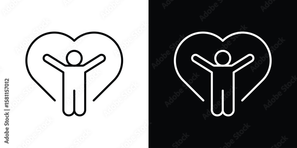 Fotografie Wellness icon thin line symbol on white background