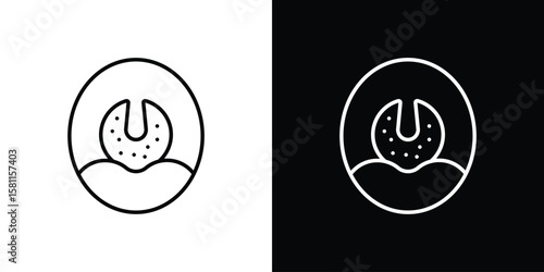 Tonsillitis icon thin line symbol on white background. Editable stroke vector illustration