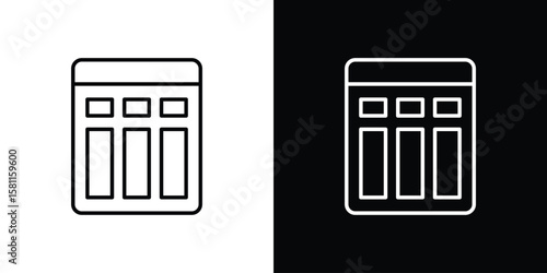 Mood board icon thin line symbol on white background. Editable stroke vector illustration