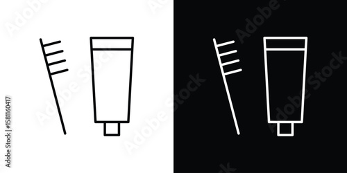 hygiene kit icon thin line symbol on white background. Editable stroke vector illustration