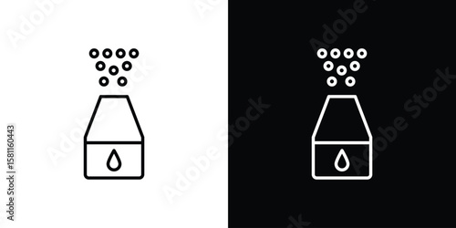 Humidifier icon thin line symbol on white background. Editable stroke vector illustration
