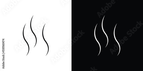 Hot icon thin line symbol on white background. Editable stroke vector illustration
