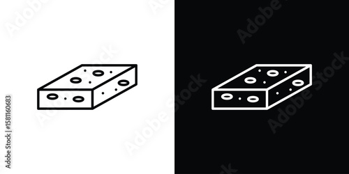 Halva icon thin line symbol on white background. Editable stroke vector illustration