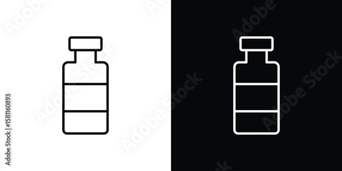 Gin icon thin line symbol on white background. Editable stroke vector illustration