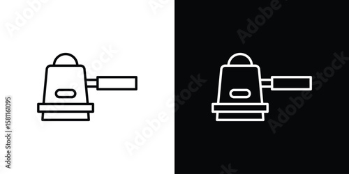 Floor sanding machine icon thin line symbol on white background. Editable stroke vector illustration