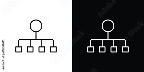 classification icon thin line symbol on white background. Editable stroke vector illustration