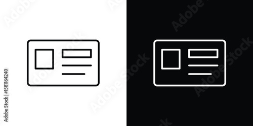 Bankbook icon thin line symbol on white background. Editable stroke vector illustration