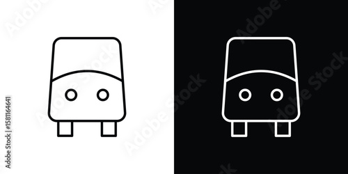 Air purifier icon thin line symbol on white background. Editable stroke vector illustration