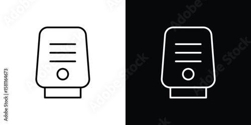 Air purifier icon thin line symbol on white background. Editable stroke vector illustration