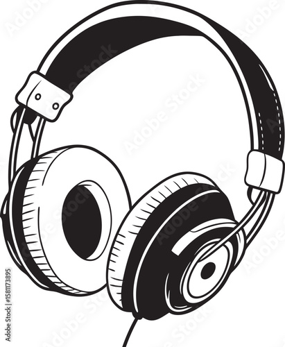 headphones on a white