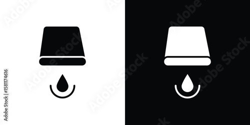 Water sensor icon, Vector graphics in filled style