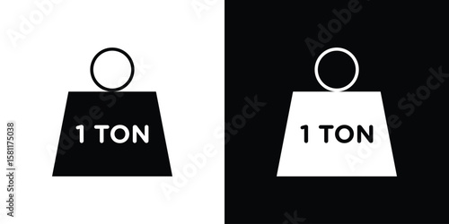 Tonne icon, Vector graphics in filled style