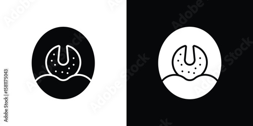 Tonsillitis icon, Vector graphics in filled style