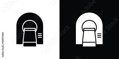 Tomography icon, Vector graphics in filled style