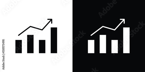 Stagflation icon, Vector graphics in filled style