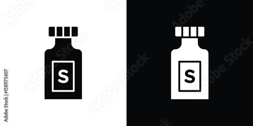 Solvent icon, Vector graphics in filled style