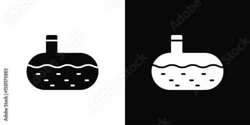 Sewerage tank icon, Vector graphics in filled style