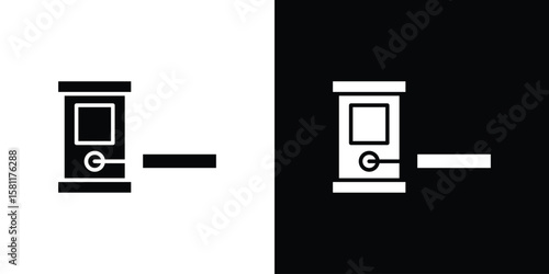 Road toll icon, Vector graphics in filled style