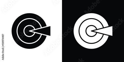 Radar detection icon, Vector graphics in filled style