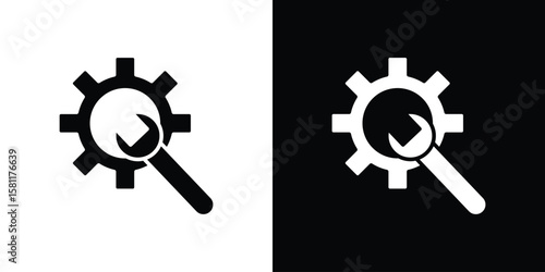 Productivity tools icon, Vector graphics in filled style