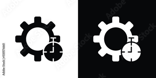 Productivity icon, Vector graphics in filled style