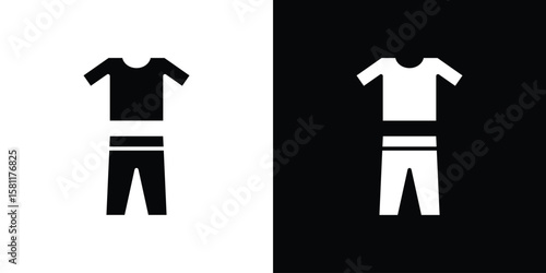 Pijama icon, Vector graphics in filled style
