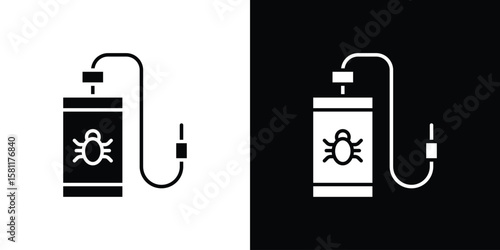 Pesticide icon, Vector graphics in filled style