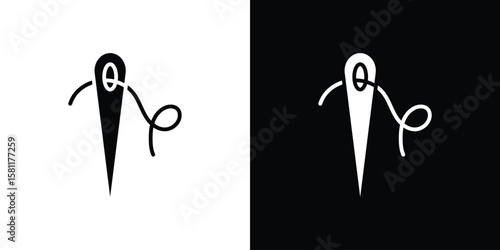 Needle icon, Vector graphics in filled style