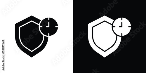 Long term icon, Vector graphics in filled style