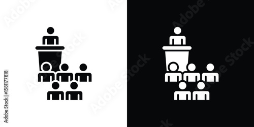Lecture icon, Vector graphics in filled style