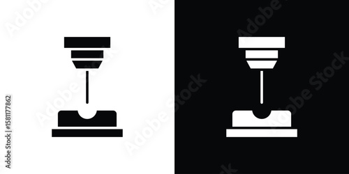 Laser machine icon, Vector graphics in filled style