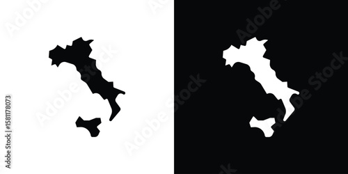 Italy flag icon, Vector graphics in filled style