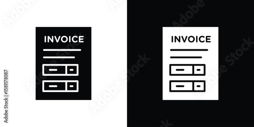 Invoice icon, Vector graphics in filled style