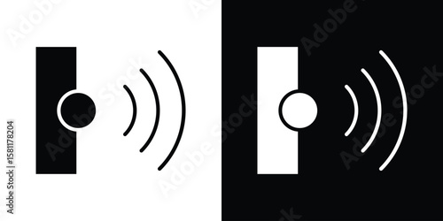 Infrared icon, Vector graphics in filled style