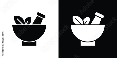 Herbal medicine icon, Vector graphics in filled style
