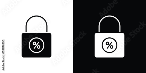 Fixed rate mortgage icon, Vector graphics in filled style