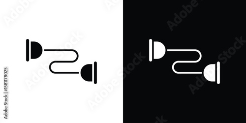 Exercise bands icon, Vector graphics in filled style