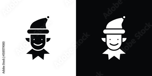 Elf icon, Vector graphics in filled style