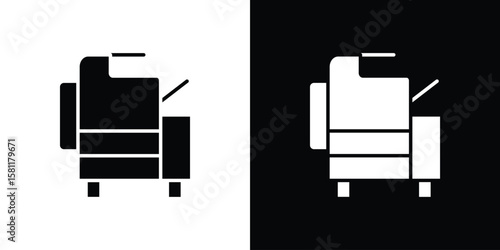 Copier icon, Vector graphics in filled style
